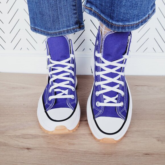 ⭐Converse Run Star Hike Platform Hi Sz 6.5 Women's Shoes Purple Sneakers A09383C - Picture 6 of 12